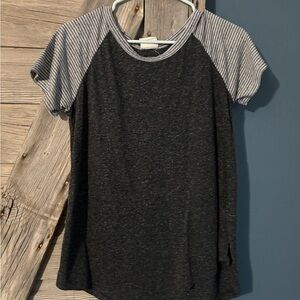 Casual Black and Gray Women's Top
